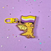 Non-binary Dragon Keychain